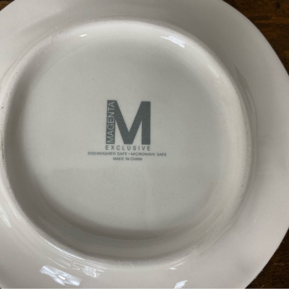 Rae Dunn Coastal Life 6” Plate Set M Stamp Crab Starfish Seahorse Sandpiper - Picture 4 of 5